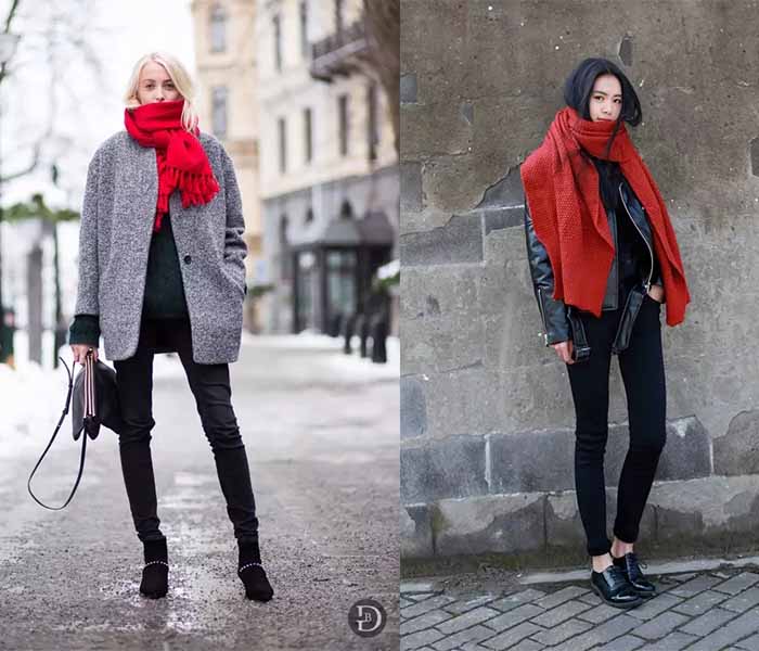 red-scarf-with-overcoat